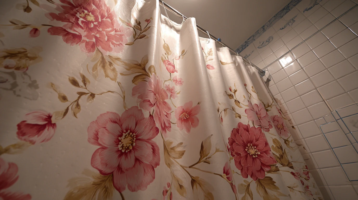 Cvetna zavesa u kupatilu