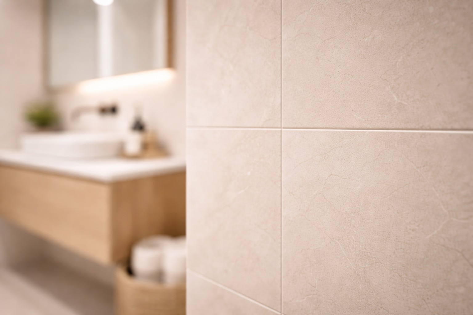 Svetle plocice u kupatilu koje ga vizuelno povecavaju